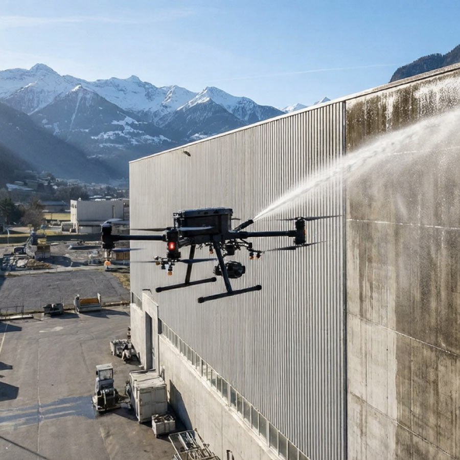 Traitement de surface par drone